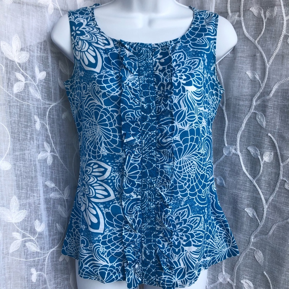 Banana Republic sleeveless floral top- 0 - Picture 1 of 4